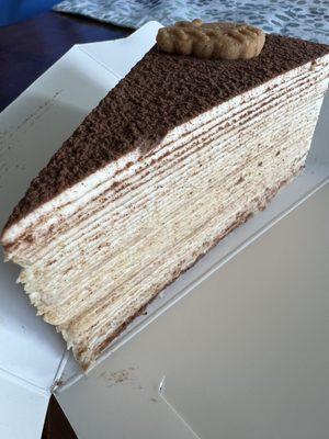 Tiramisu Mille Crepe Cake