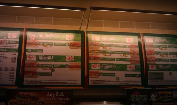 Subway is no longer a great value but a great rip off (at least in SF)