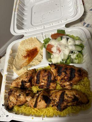 Chicken Skewer to-go plate