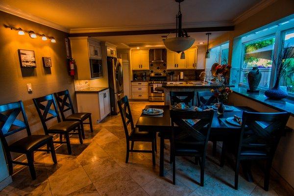 Kitchen and dining area