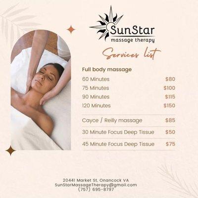 SunStar Massage Therapy