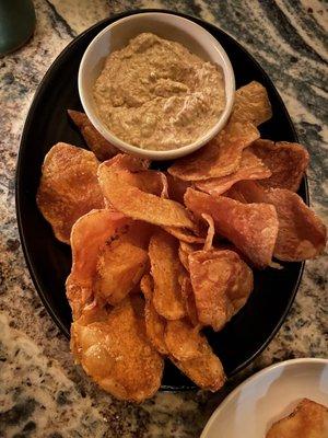 Death & Co Yukon potatoes and onion dip