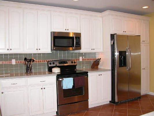 Kitchen remodel. New cabinets, appliances, and backsplash.  By Scattolini Brothers