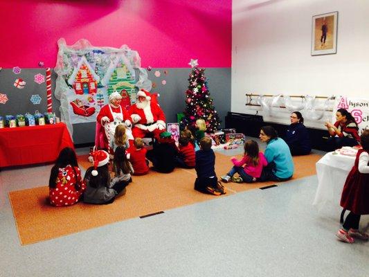 annual story time with Santa and Mrs Merry Claus.