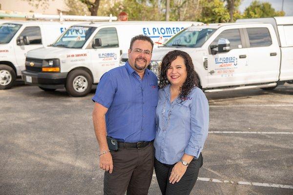 David Sierra & Janette Alameda owners of El Plomero Latino