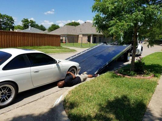 Getting it adjusted since it's a lowered car.