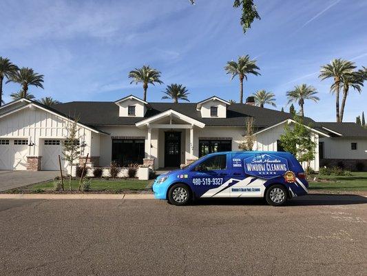 Construction window cleaning in Arcadia.