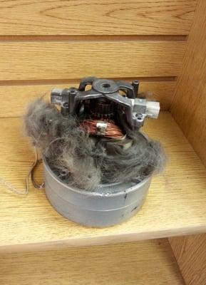 Does your dryer motor look like this? Clean or replace those filters!