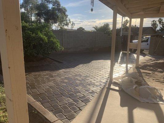 Patio deck paver install