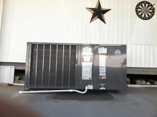 This beautiful piece of equipment will definitely heat or cool a 1500 square foot modular home quite nicely.