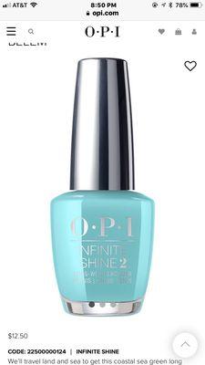 That one is a beautiful color by OPI and in Optima you always find a big variety of different pretty color.!!!!