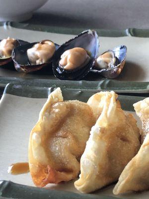 AP4. 4 Pieces Grilled Mussels AP1. 4 Pieces Gyoza