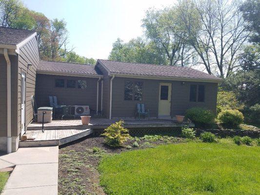 New installation of Hardie plank siding