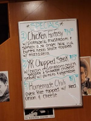 Specials listed every evening