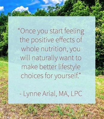 Let's start a program to nourish your body/mind so you can take greater control of your well being and start feeling REALLY good.