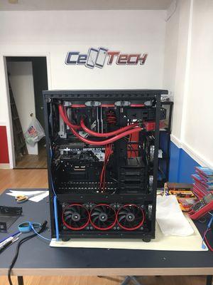 Installing a new water pump to this custom built computer.