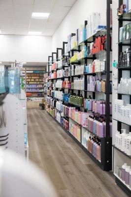 Our beautiful beauty supply store with so many great lines to choose from!