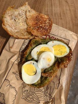 Avocado Egg Croissant Sandwich