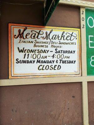 The meat market has new hours