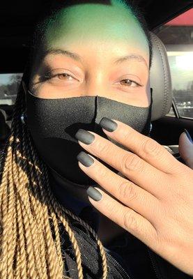 Matte Black Nails