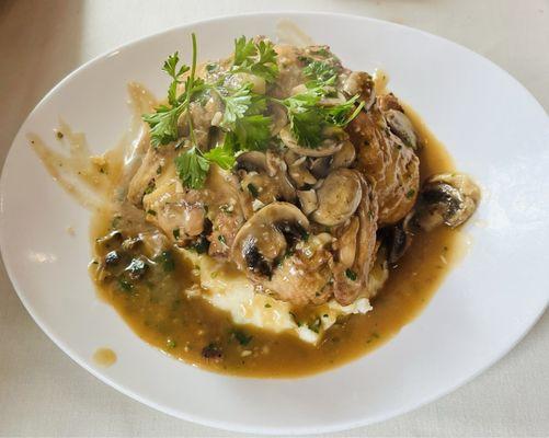 Cornish Hen Marsala with Mashed Potato's