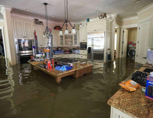 flooded house