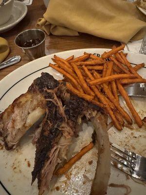 Ribs and sweet potato fries