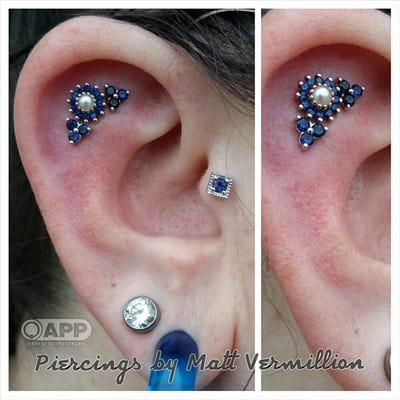 Pearls with AA grade sapphires! How can you not love this!