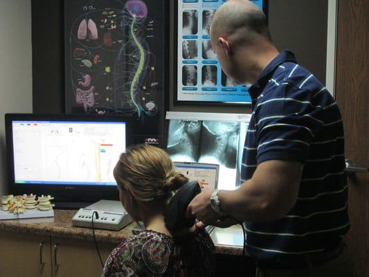 Chiropractic exam in our El Cajon office.