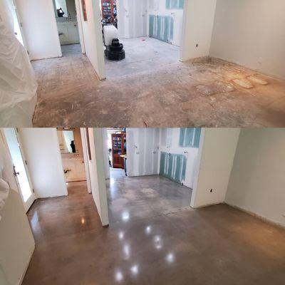 Polished concrete 800 grit natural color