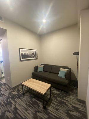 Living area in room