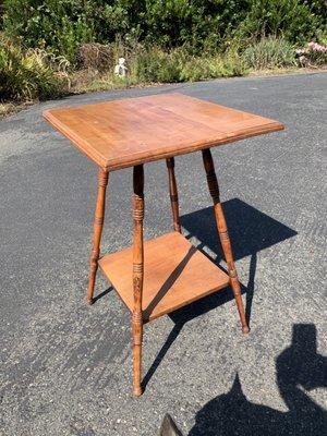 1950 turned leg pine plant stand or corner table. Just in!