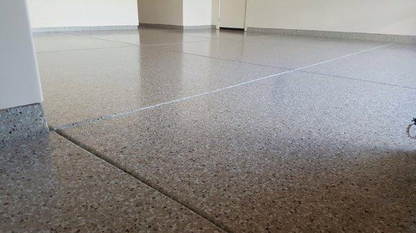 Decorative chip floor for your garage