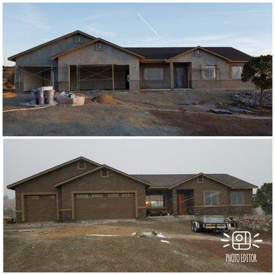 Before and after exterior paint