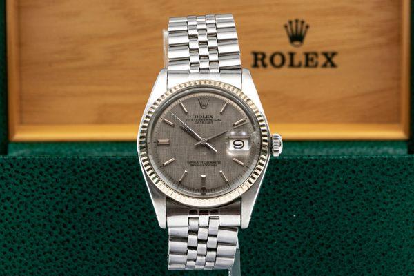 Rolex Vintage 36mm Datejust 1601, "Big Logo" Jubilee Bracelet, Circa 1973, With Box