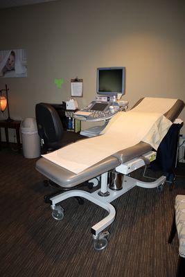 3D Keepsake Imaging interior, bed for the ultrasounds