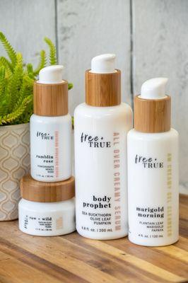 We retail Free + True . It is a local California natural skincare line.