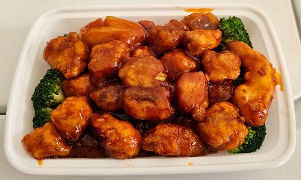 General tsos delight. They're super stingy on the shrimp now.