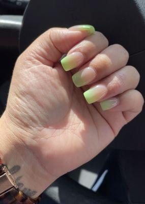 Green ombré