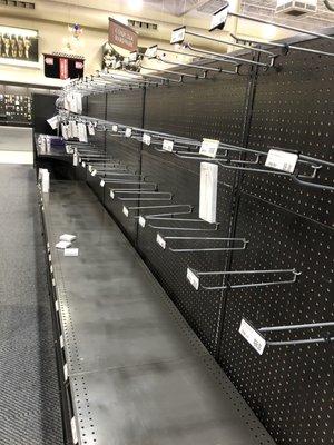 More empty aisles