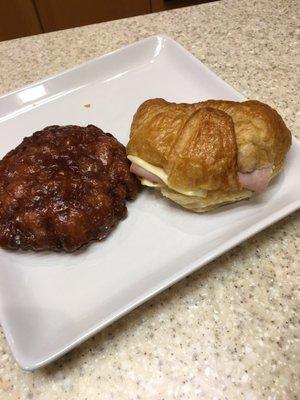 Apple Fritter - Ham, Egg & Cheese Croissant