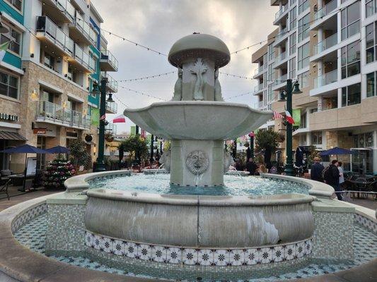 Waterfall in front of the Piazza