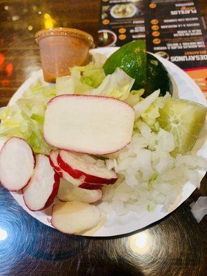 Pozole garnishes