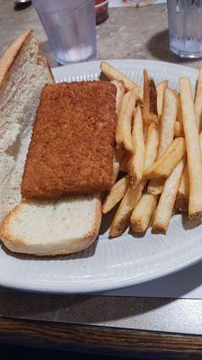 Fish sandwich and fries.