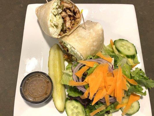 Cajun chicken wrap