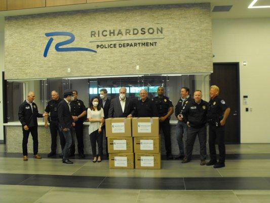 Donation of 4,000 KN95 and daily disposable masks to Richardson Police Department