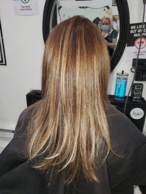 Hilights. Balayage color.