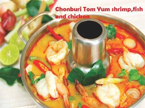 Tom Yum shrimp and Chicken