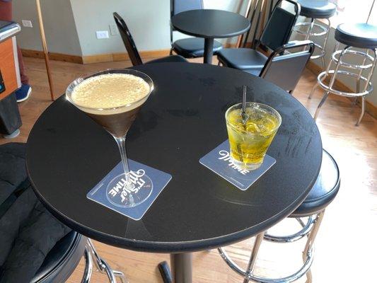 Espresso martini. Vodka soda