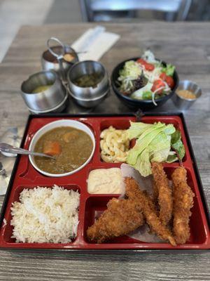 Fish Katsu Curry and Salad